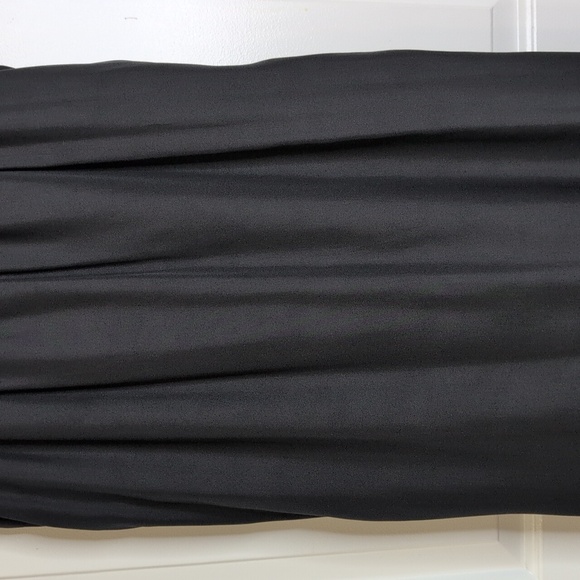 Ellen Tracy Silk Bubble Hem Sleeveless Tie Back Minimalist Dress Black 8 - Picture 3 of 12